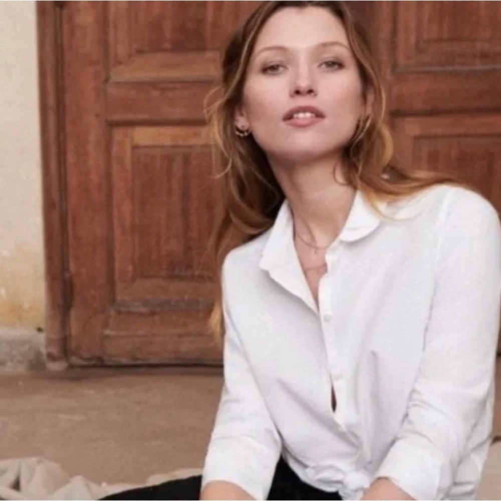 Sezane Pierre Shirt Peter Pan Collar